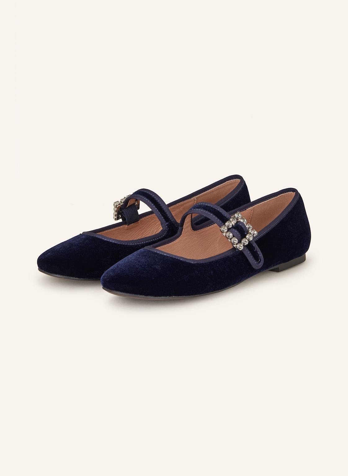 Bibi Lou Mary-Jane-Ballerinas Mit Schmucksteinen blau von BIBI LOU