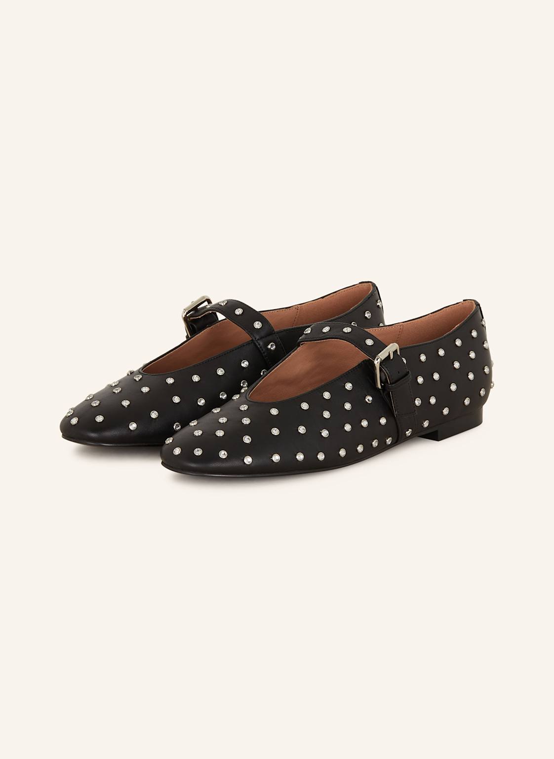 Bibi Lou Ballerinas Mit Schmucksteinen schwarz von BIBI LOU