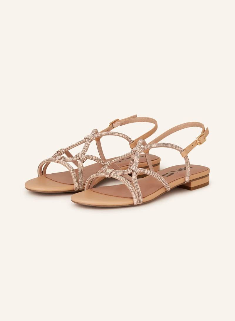 Bibi Lou Sandalen Mit Schmucksteinbesatz beige von BIBI LOU