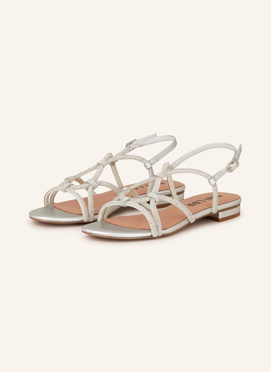 Bibi Lou Sandalen Mit Schmucksteinbesatz silber von BIBI LOU