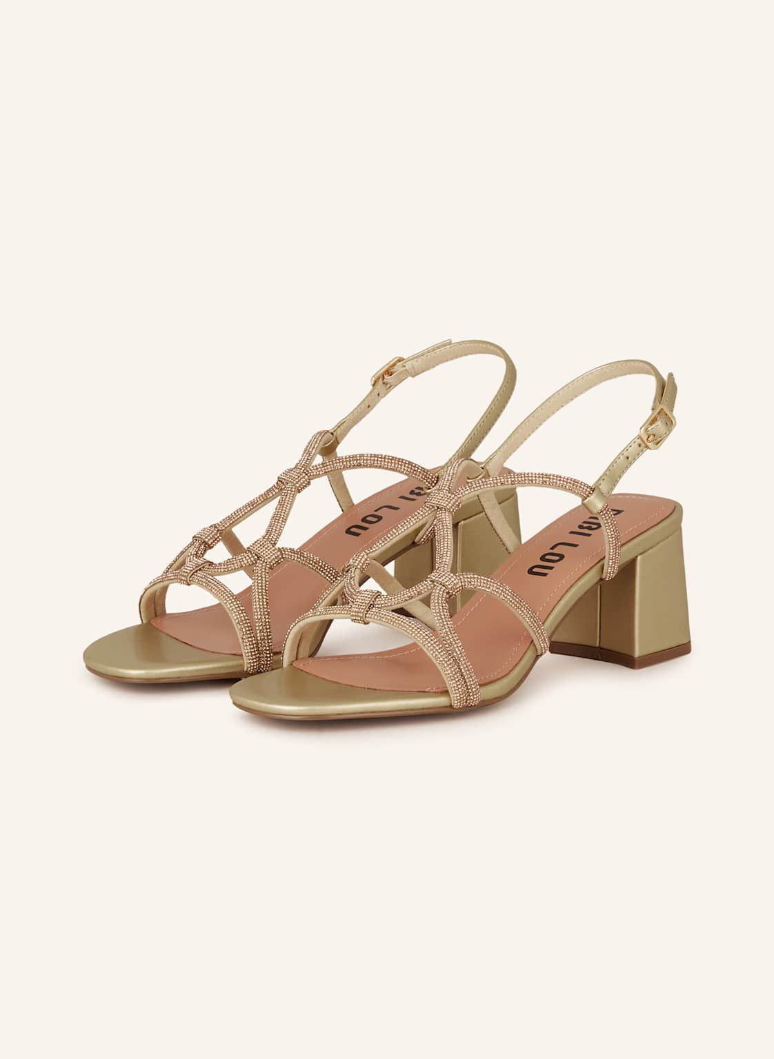 Bibi Lou Sandaletten Tacon Mit Schmucksteinen gold Bibi Lou Sandaletten Tacon Mit Schmucksteinen gold von BIBI LOU