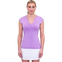 BIDI BADU Damen Tennisshirt Crew lila | L von BIDI BADU