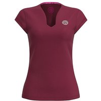 BIDI BADU Damen Tennisshirt Protected Leafs V-Neck dunkelrot | M BIDI BADU Damen Tennisshirt Protected Leafs V-Neck dunkelrot | M von BIDI BADU