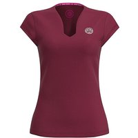 BIDI BADU Damen Tennisshirt Protected Leafs V-Neck dunkelrot | M von BIDI BADU