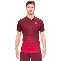 BIDI BADU Herren Tennispolo Protected Leafs dunkelrot | L BIDI BADU Herren Tennispolo Protected Leafs dunkelrot | L von BIDI BADU