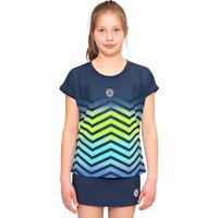 BIDI BADU Mädchen Tennisshirt Colortwist Capsleeve JR. dunkelblau | 128 von BIDI BADU