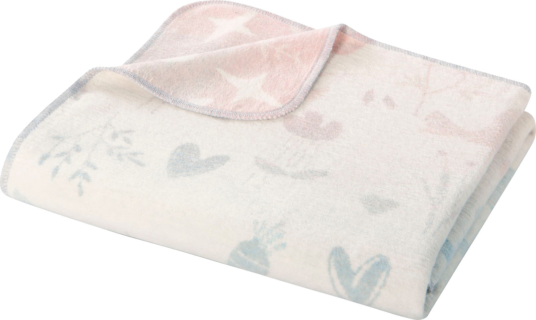 Biederlack Babydecke »Birdies«, mit Farbverlauf in rosa-blau, Kuscheldecke Biederlack Babydecke »Birdies«, mit Farbverlauf in rosa-blau, Kuscheldecke von Biederlack
