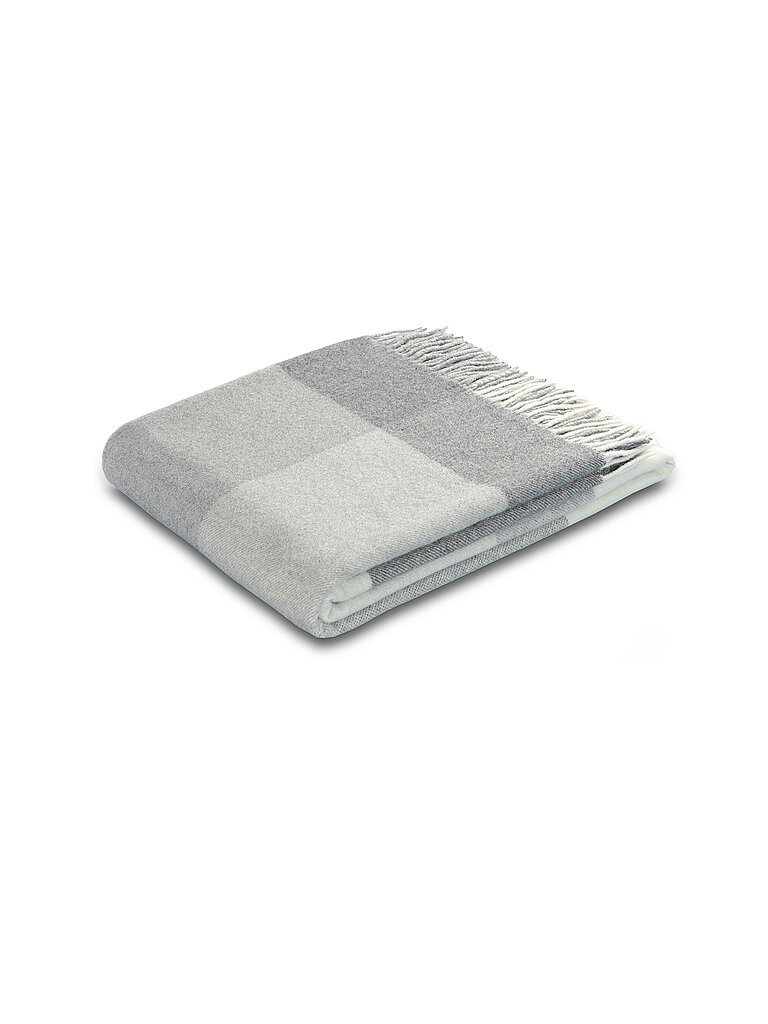 BIEDERLACK Tagesdecke - Plaid 130x170cm PLEASANT Grey hellgrau von BIEDERLACK