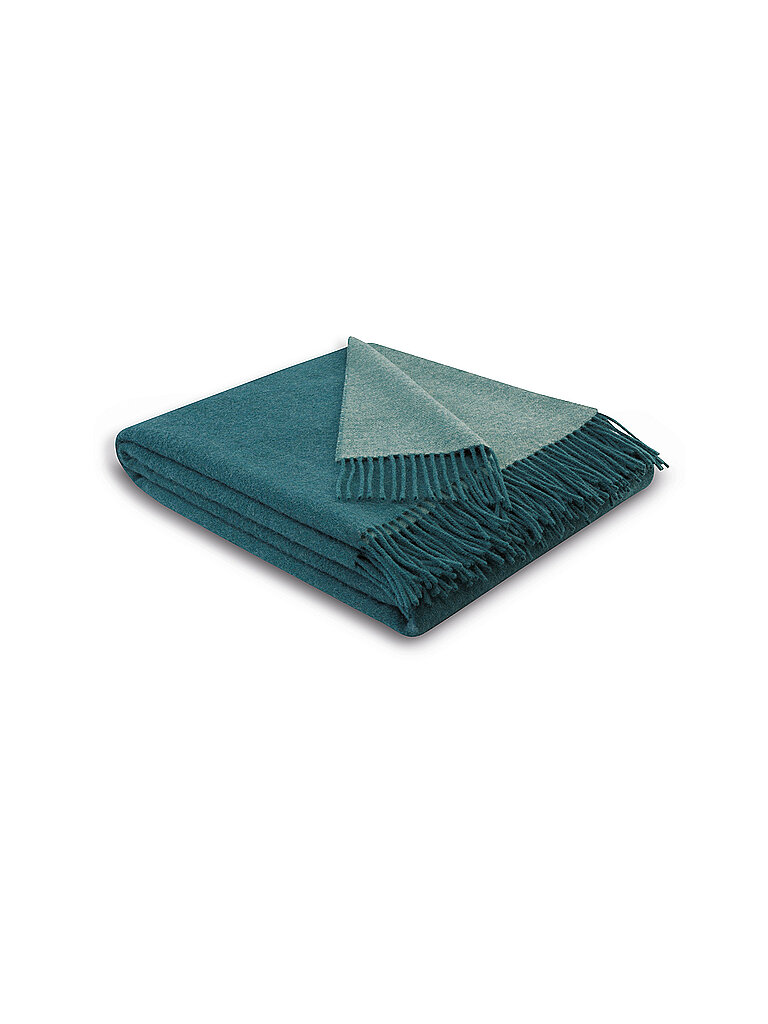 BIEDERLACK Tagesdecke - Plaid 130x170cm WINTER OCEAN Teal Green  petrol von BIEDERLACK