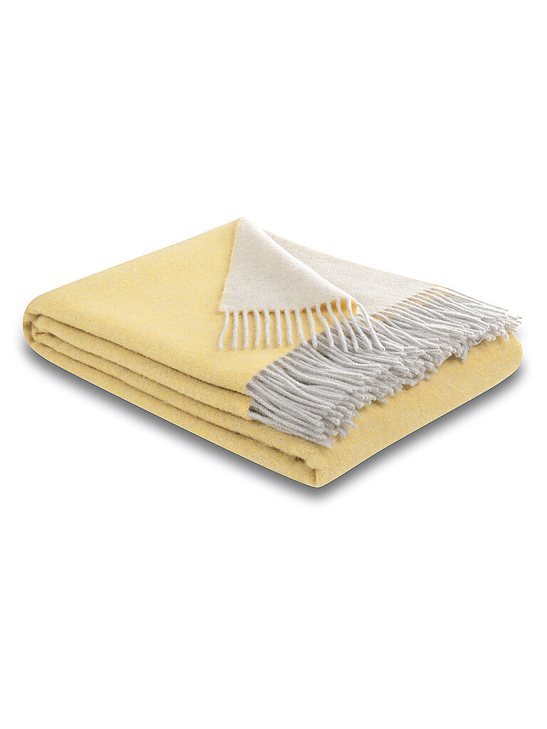 BIEDERLACK Tagesdecke - Plaid 130x170cm Yellow Creme  gelb von BIEDERLACK