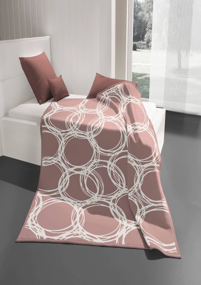 Biederlack Wohndecke »Rings«, mit modernem Kreise-Design, Kuscheldecke von Biederlack