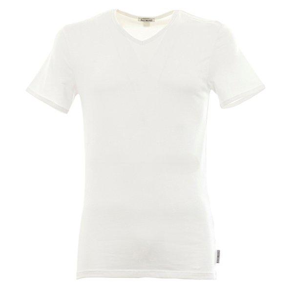 Essential T-shirt(v-neck) Bi-pack Herren Weiss Bedruckt M von BIKKEMBERGS