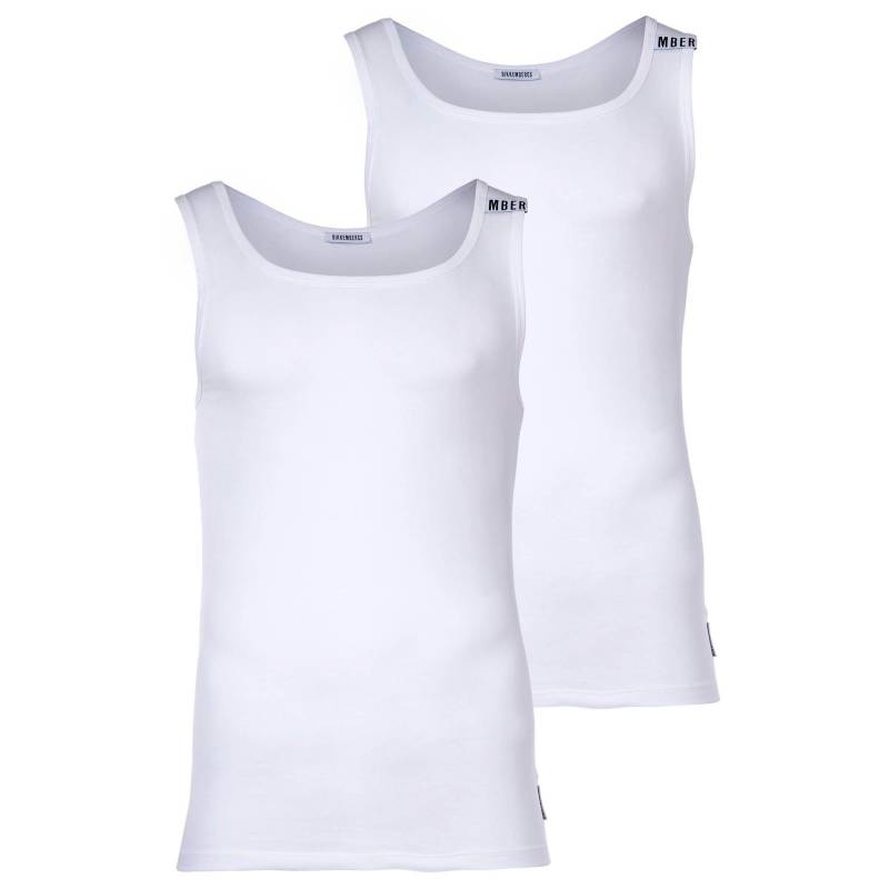 Tank Top, 2er Pack Herren Weiss S von BIKKEMBERGS