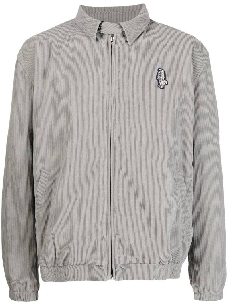 Billionaire Boys Club logo-print zip-up shirt jacket - Grey von Billionaire Boys Club