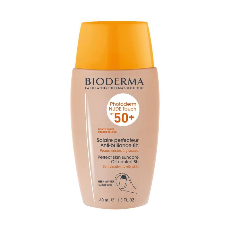 Photoderm Nude Touch Lsf 50+ Teinte Dorée, Mineralischer Getönter Sonnenschutz Mit Mattem Finish Damen  40ml von BIODERMA