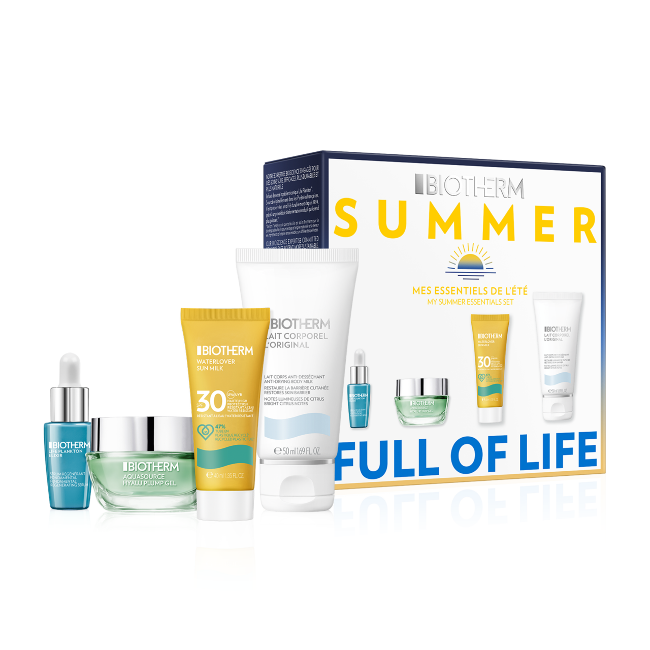 Biotherm Body - Summer Recruit Set (Life Plankton Elixir 7ml + Aquasource Gel 15ml + Lait Corporel 5 von BIOTHERM