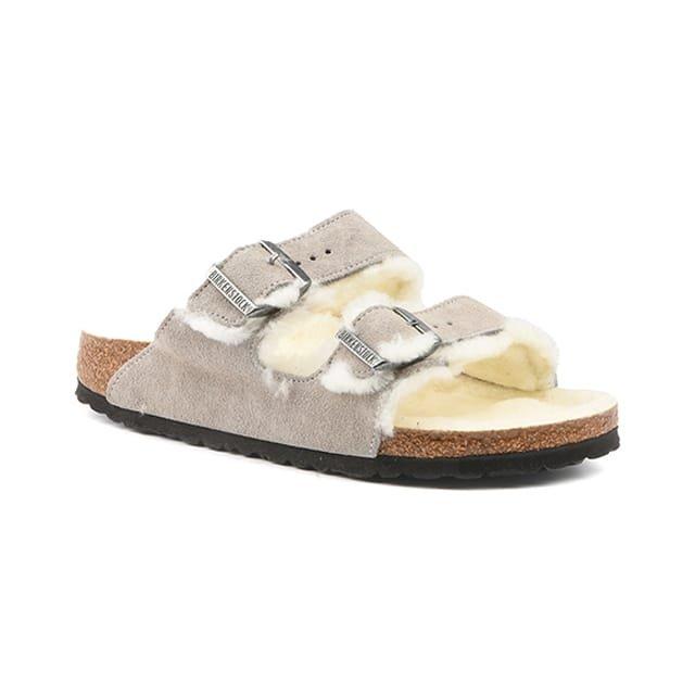 Birkenstock - Arizona Shearling N-42, für Herren, Grau, Größe 42 von Birkenstock