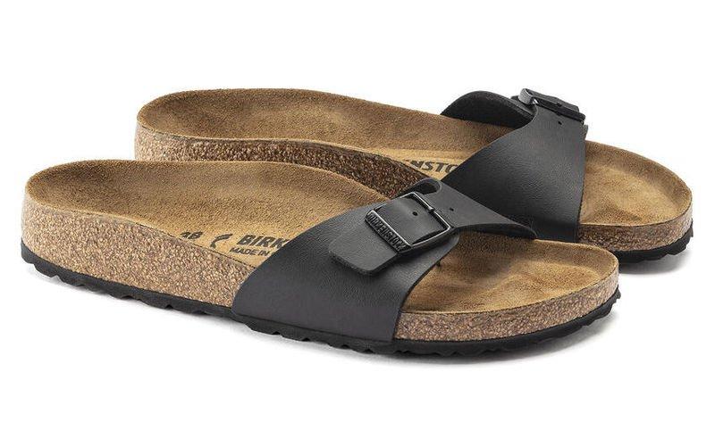 Birkenstock Madrid Bs - Synthetik Sandale Damen Schwarz 37 von BIRKENSTOCK