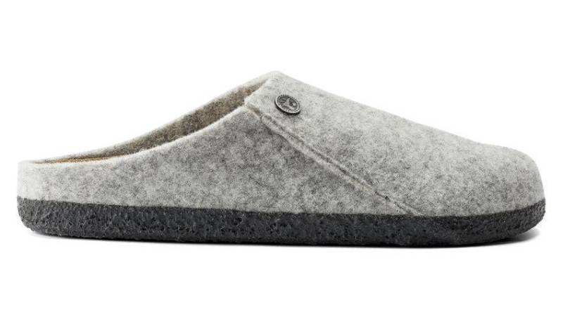 Birkenstock Zermatt Rivet - Synthetik Slipper Damen Grau 36 von BIRKENSTOCK