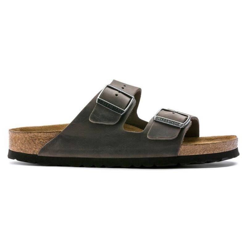 Arizona Bs - Nubuk Sandale Damen Grau 38 von BIRKENSTOCK