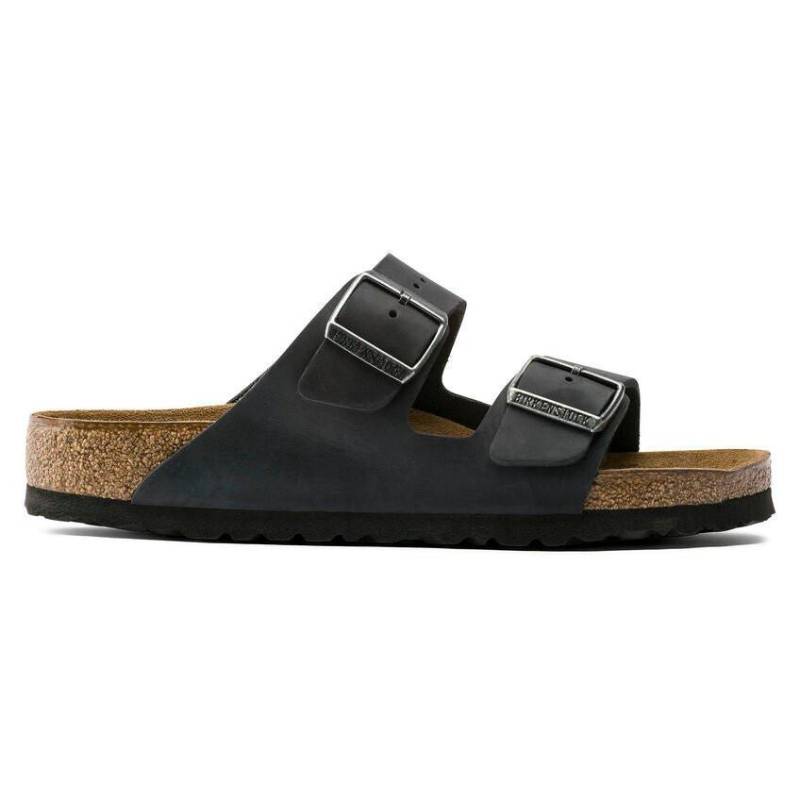 Arizona Bs - Nubuk Sandale Damen Schwarz 36 von BIRKENSTOCK