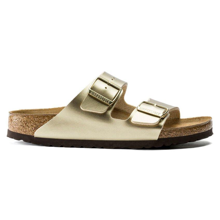 Arizona Bs - Synthetik Sandale Damen Gold 35 von BIRKENSTOCK