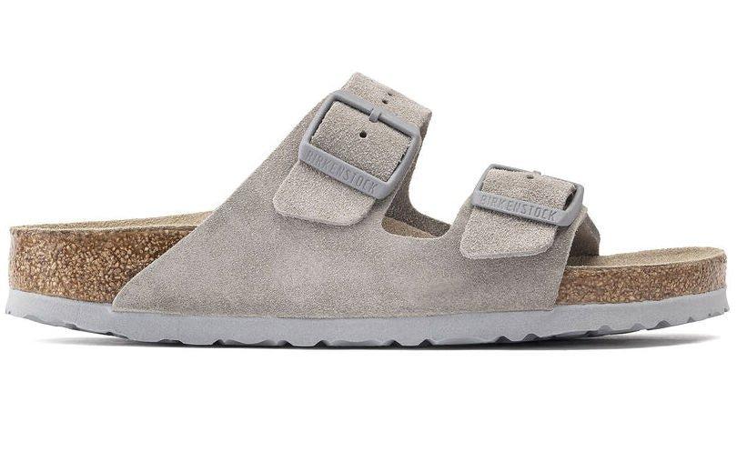 Arizona Bs - Wildleder Sandale Damen Grau 35 von BIRKENSTOCK