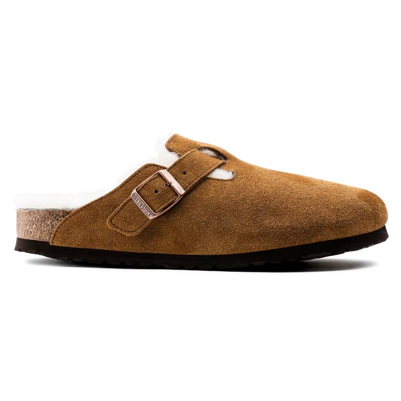 Birkenstock - Clogs Boston Suede Leather Etroit, für Herren, Cognac von Birkenstock