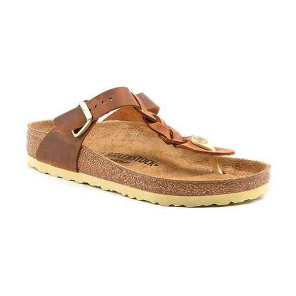 Birkenstock - Gizeh Braided R-38, für Damen, Cognac, Größe 38 von Birkenstock