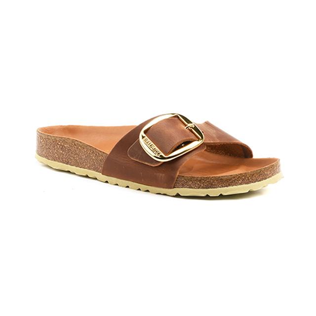 Birkenstock - Madrid N Big Buckle, für Damen, Cognac, Größe 42 von Birkenstock