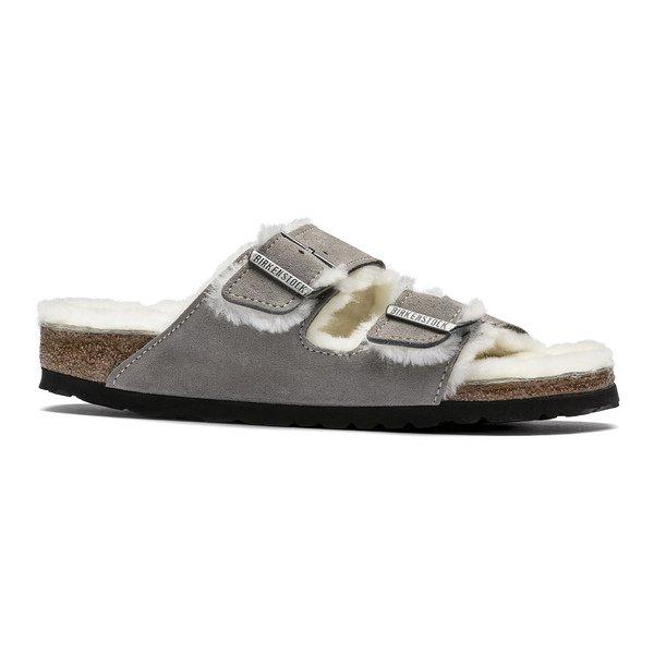 Sandalen, Flat Damen Hellgrau 36 von BIRKENSTOCK