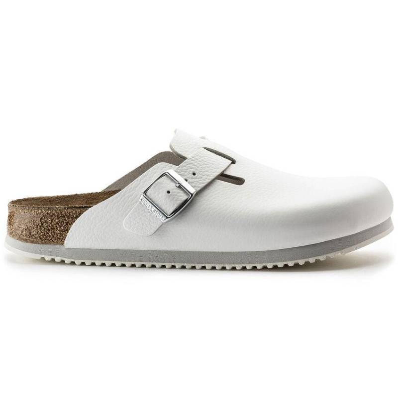 Boston Bs - Leder Slipper Damen Weiss 44 von BIRKENSTOCK