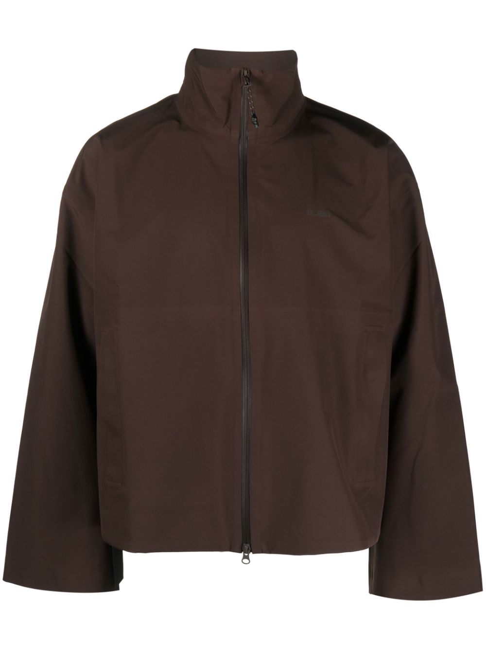 BLAEST Sula zip-up shirt jacket - Brown von BLAEST