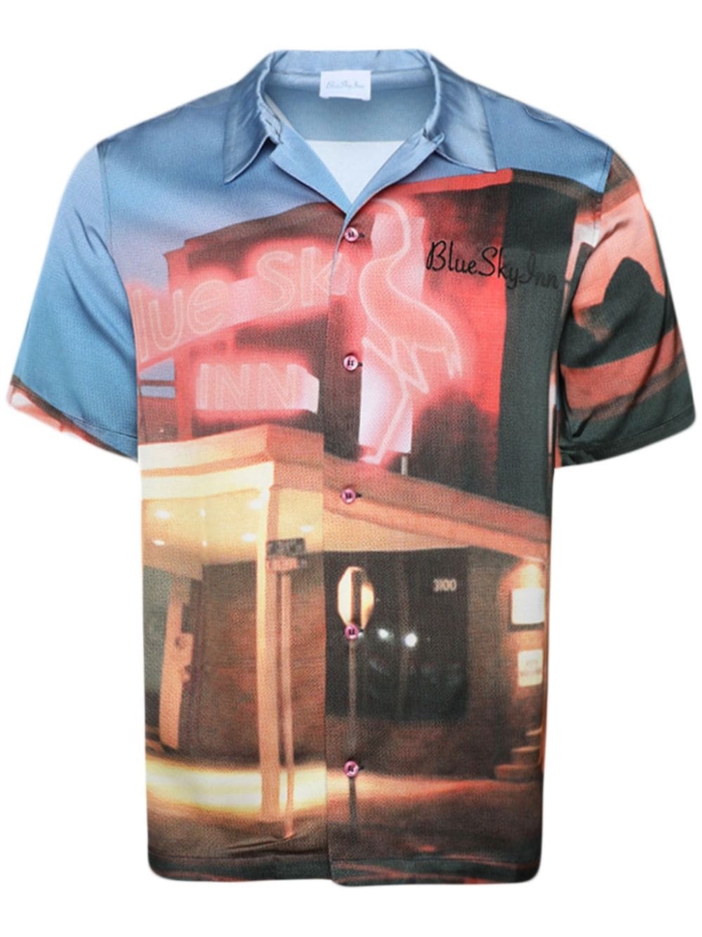 BLUE SKY INN Flamingo Inn graphic-print shirt von BLUE SKY INN