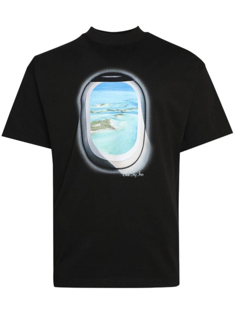 BLUE SKY INN Jet Island cotton T-shirt - Black von BLUE SKY INN