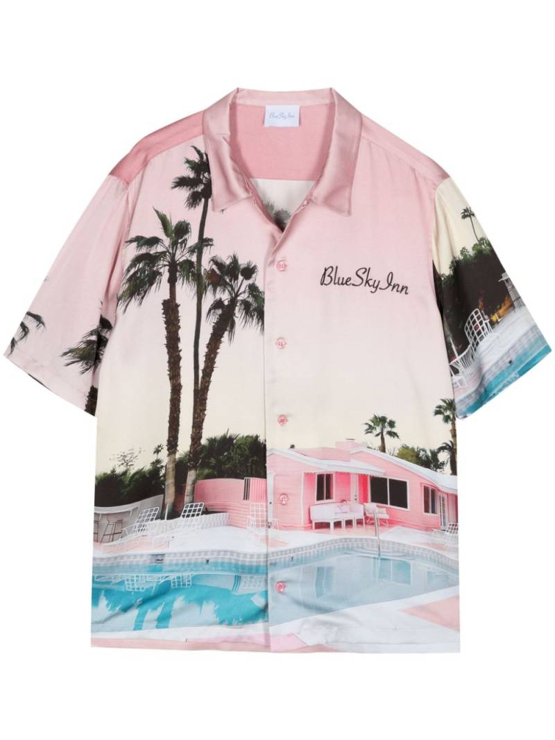 BLUE SKY INN Pink Motel satin shirt von BLUE SKY INN