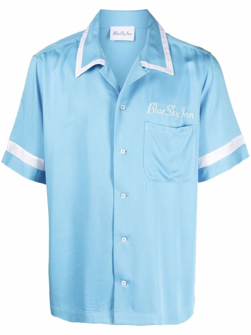 BLUE SKY INN contrast-trim embroidered logo shirt von BLUE SKY INN