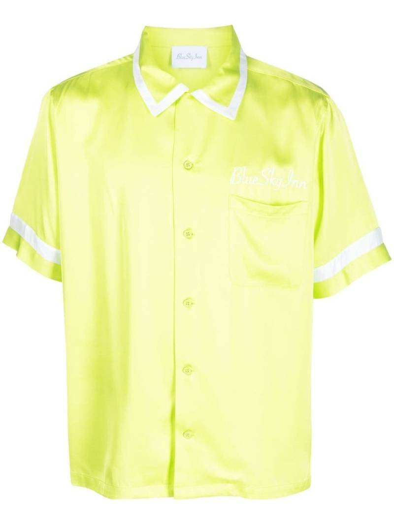 BLUE SKY INN contrasting-trim short-sleeve shirt - Green von BLUE SKY INN