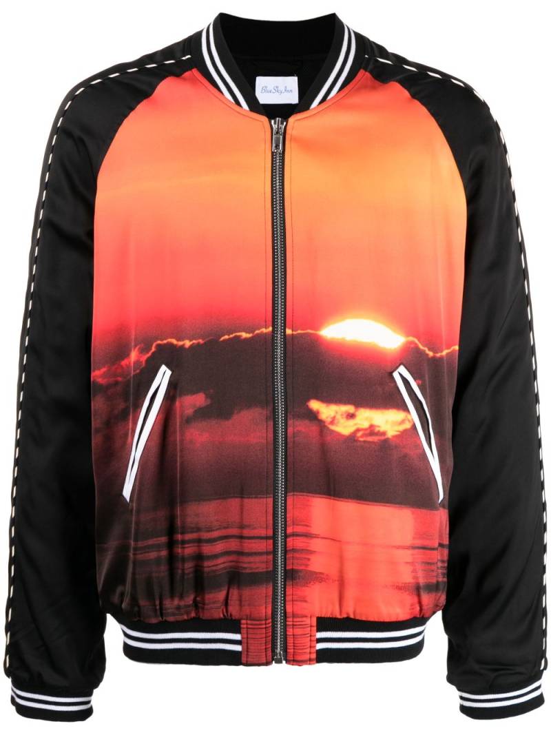 BLUE SKY INN graphic-print bomber jacket - Black von BLUE SKY INN