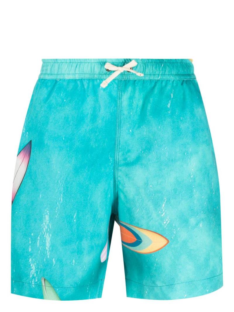 BLUE SKY INN graphic-print drawstring swim shorts von BLUE SKY INN