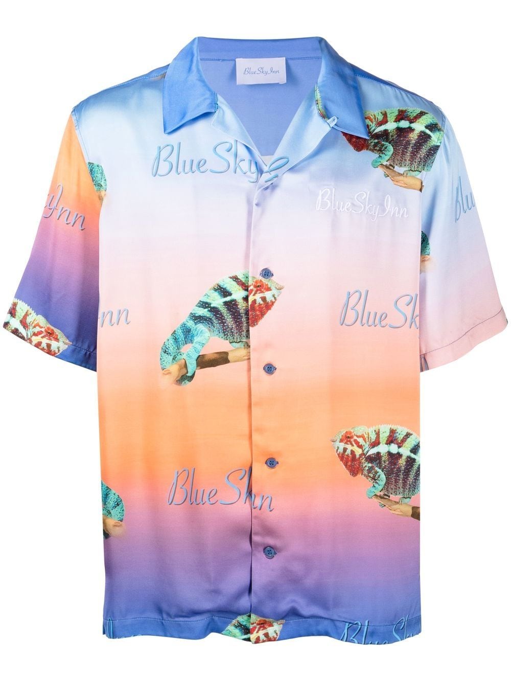 BLUE SKY INN graphic-print satin shirt von BLUE SKY INN