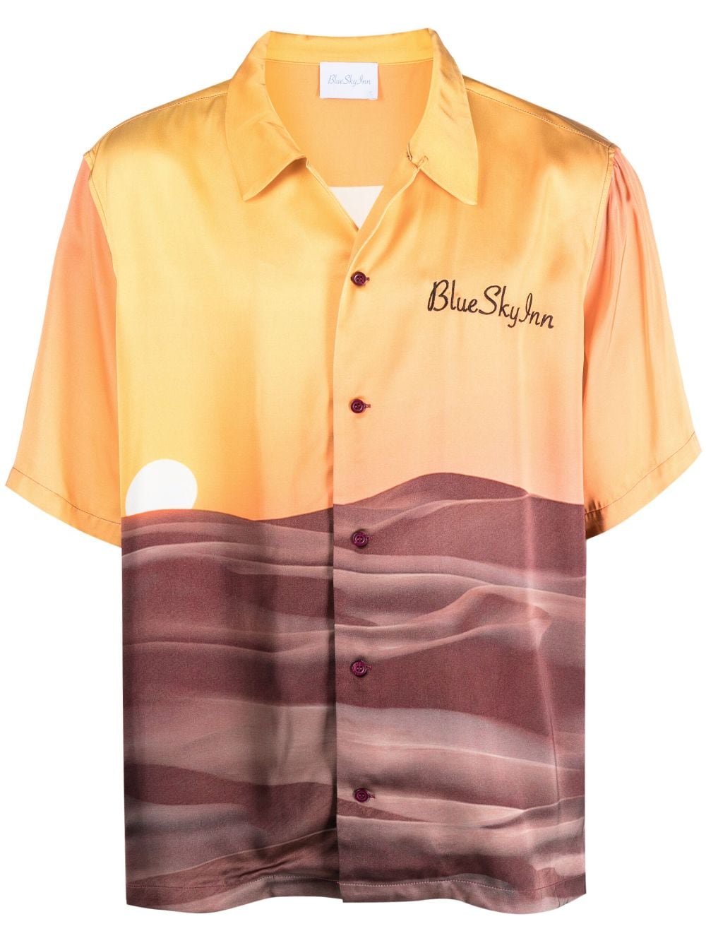 BLUE SKY INN landscape-print short-sleeve shirt - Orange von BLUE SKY INN