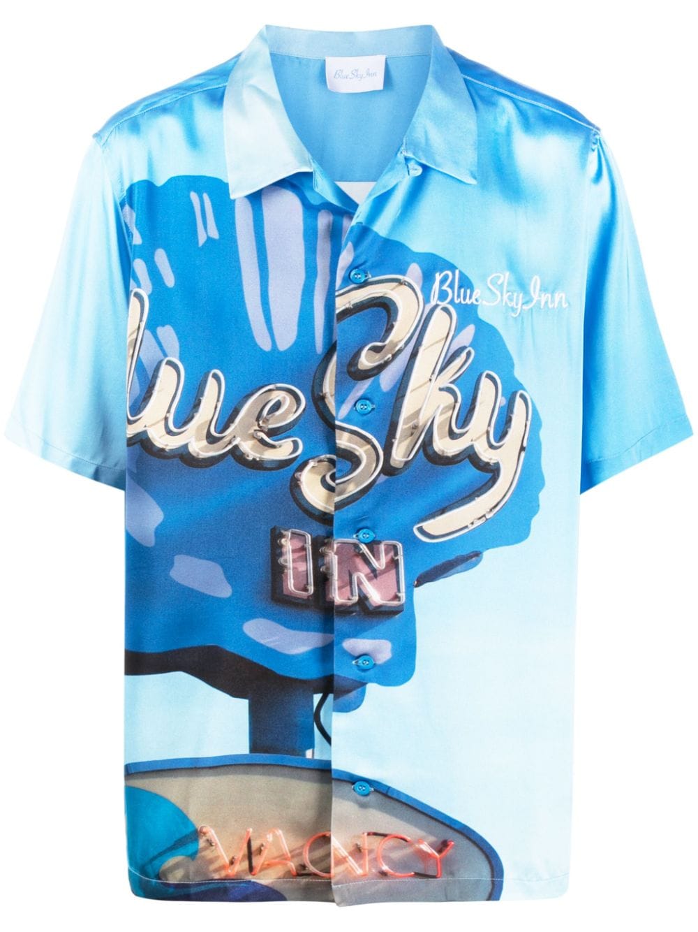 BLUE SKY INN logo-embroidered graphic-print shirt von BLUE SKY INN