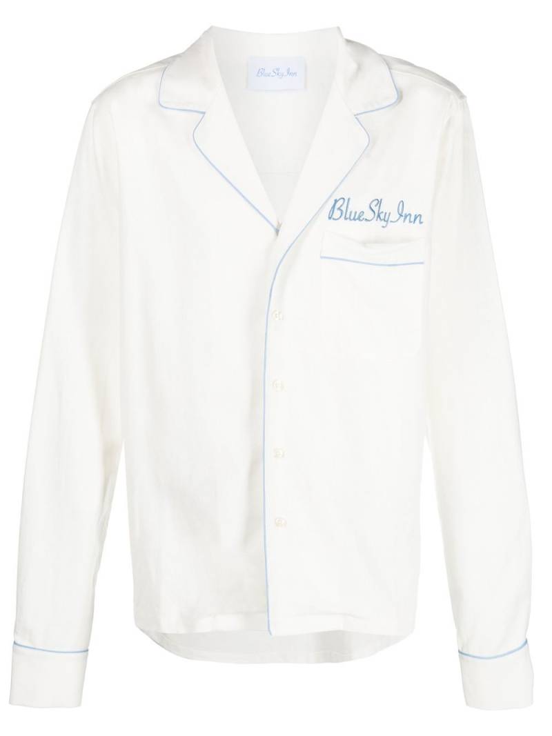 BLUE SKY INN logo-embroidered shirt - White von BLUE SKY INN