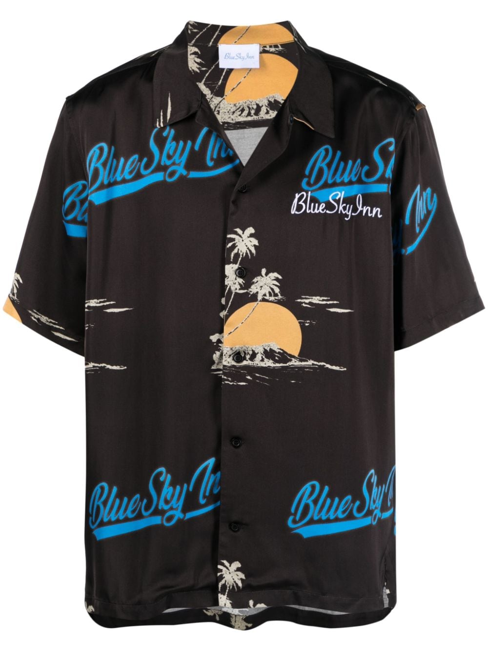 BLUE SKY INN logo-print short-sleeve shirt - Black von BLUE SKY INN