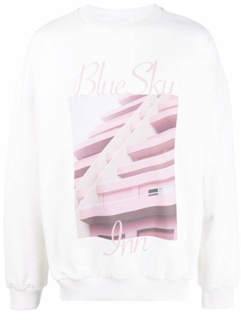 BLUE SKY INN logo print sweatshirt - Neutrals von BLUE SKY INN