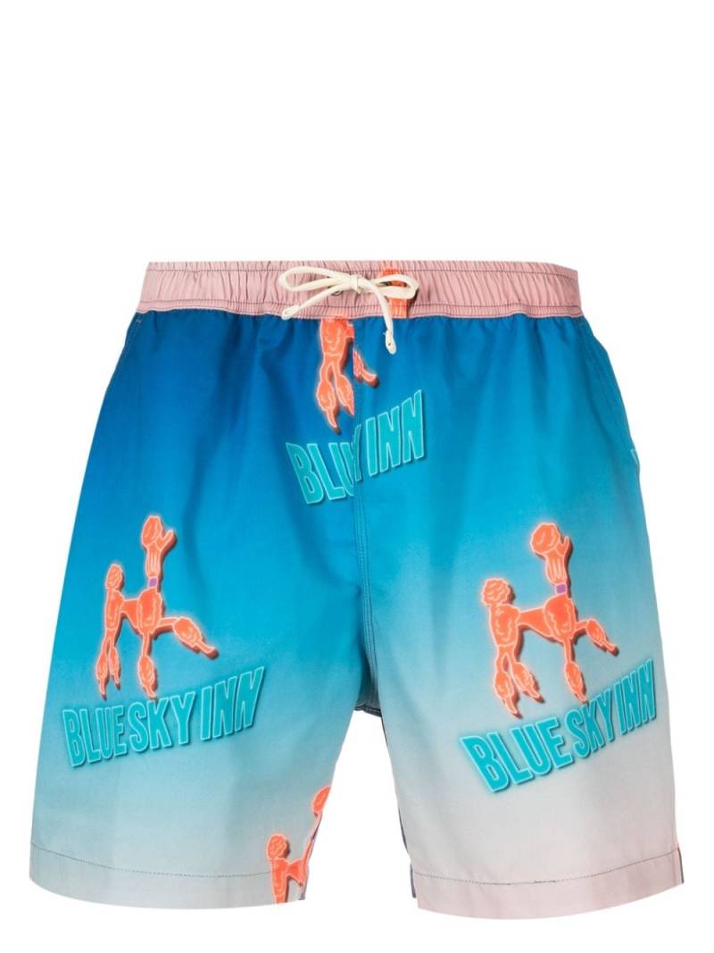 BLUE SKY INN logo-print swim shorts von BLUE SKY INN