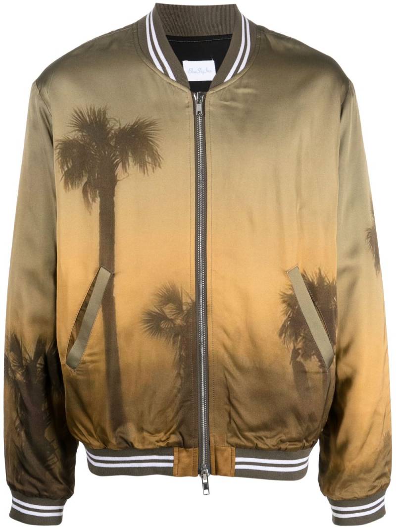 BLUE SKY INN palm tree-print bomber jacket - Green von BLUE SKY INN