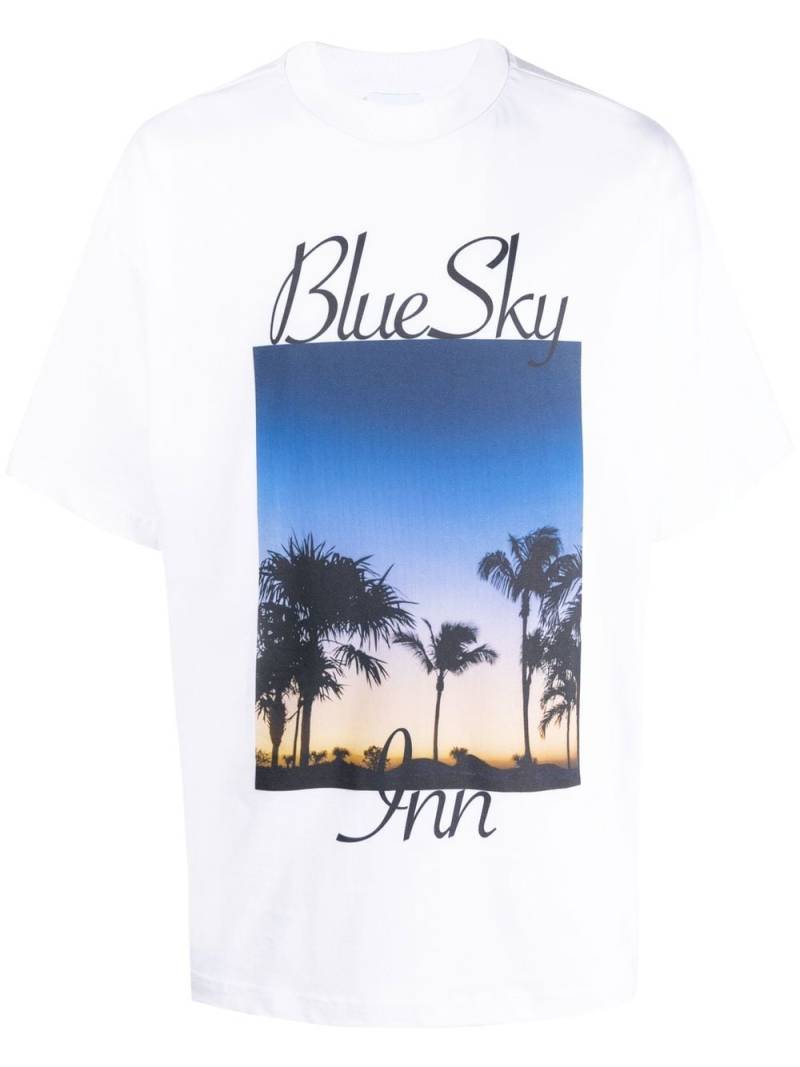 BLUE SKY INN palm tree-print cotton T-shirt - White von BLUE SKY INN