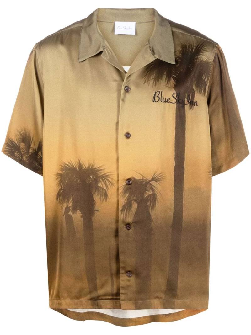 BLUE SKY INN palm-tree print shirt - Brown von BLUE SKY INN